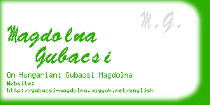 magdolna gubacsi business card